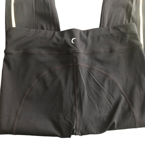 Zyia Active Neon Tape Luxe Hi-Rise 7/8 Leggings Black Sz. 12/XL Yoga Athletic - Picture 9 of 9